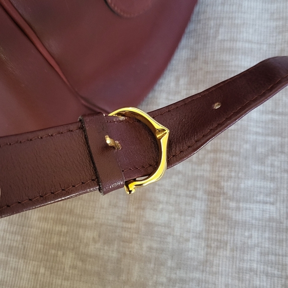 Cartier Must Line Drawstring Shoulder Bag Bordeaux Leather ...Authentic.. - Picture 8 of 14